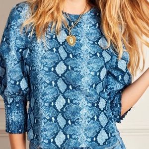 EUC! Stella & Dot Double Take Puff Sleeve Top.